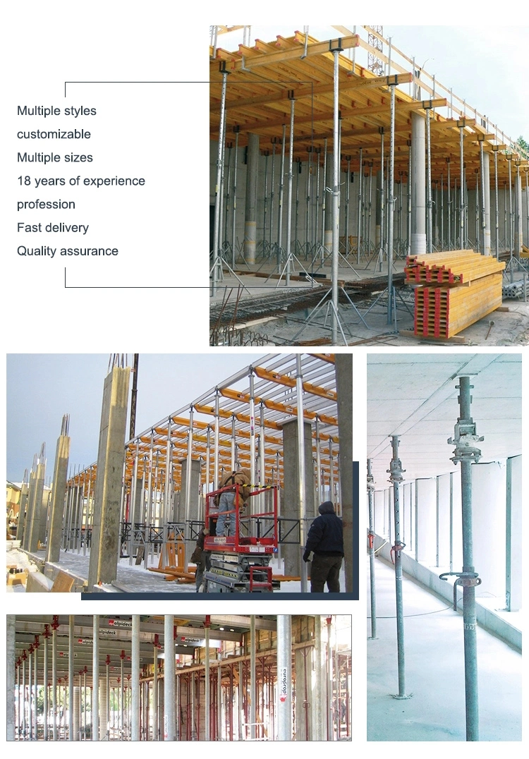 Galvanized Adjustable Steel Scaffolding Prop Sleeve Metal Adult Shoring Props Construction Concrete Supports Screw Jack Post