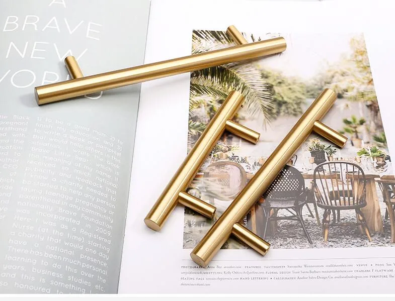 Modern Long Size Customized T Bar Brass Handle Furniture Replecement Hardware for Cabinets