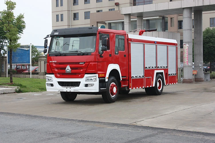 Bid Type 12000L Sinotruck Fire Extinguisher Foam Powder Water Tank Fire Fighting Truck