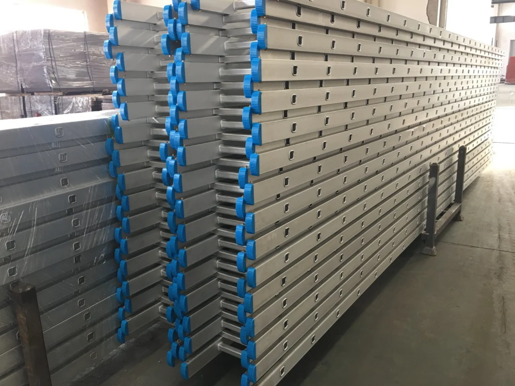 Straight Aluminium Scaffold Ladder with Rubber Foot