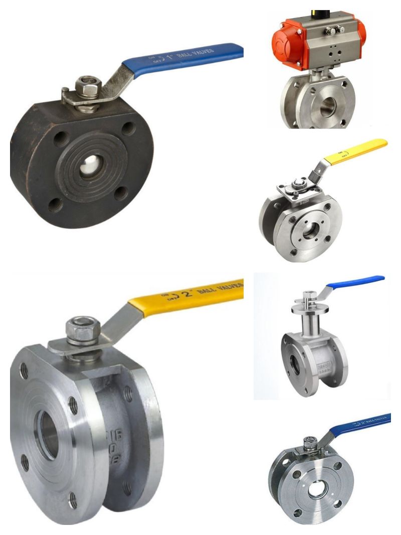DIN Stainless Steel Wafer Type Control Gas Flanged Ball Valve