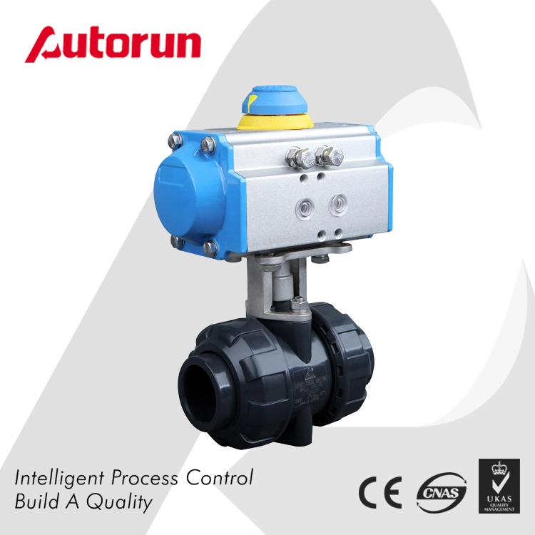 Zhejiang Supplier Pneumatic Actuated Plastic Ball Valve