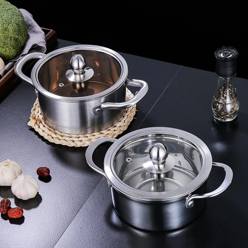 Factory Price Stainless Steel Soup Pot 18cm Small Soup Pot Heated Soup Pot