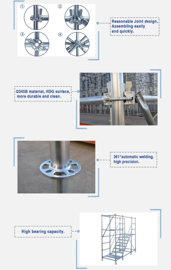 Aluminum Rosette System/ Ringlock Rolling Tower Scaffold System/ All-Rounder Scaffold