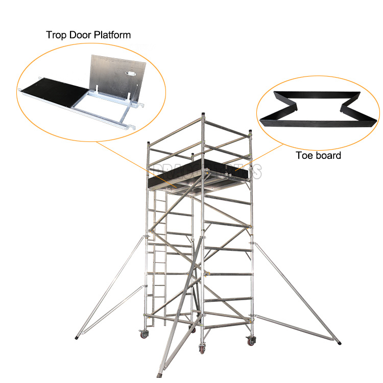 Folding Aluminum Scaffolding Tower Made in China Unique Aluminum Scaffolding