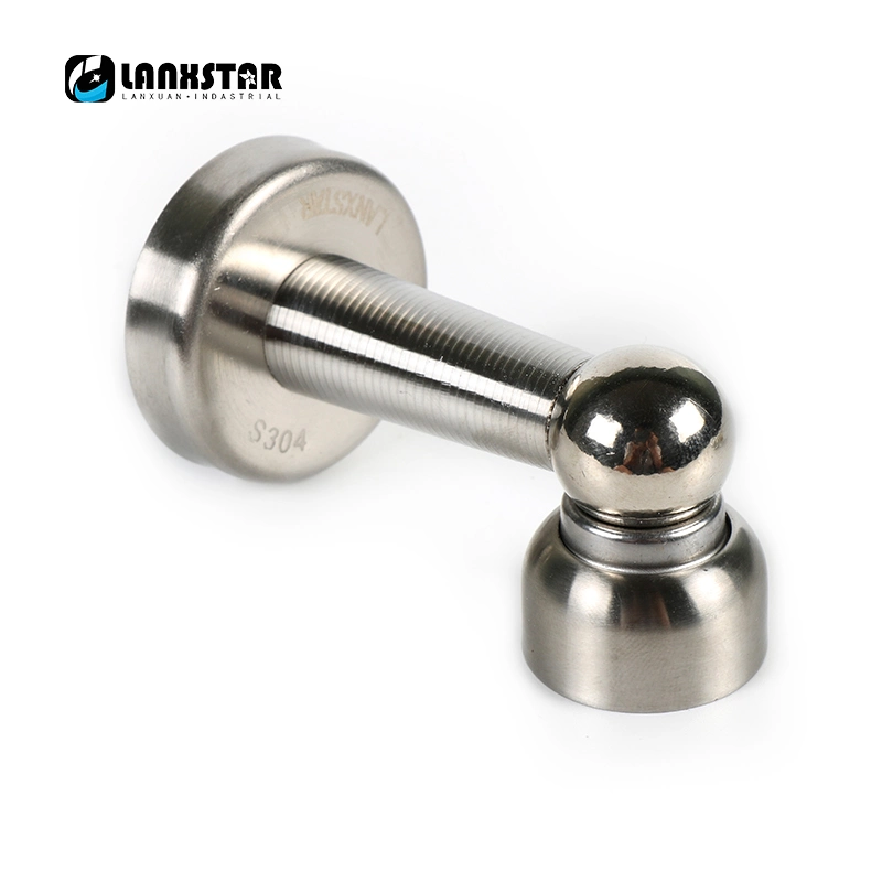 Stainless Steel Magnetic Door Stop Stopper Catch Avoid No Slamming Back Wall 40X80mm