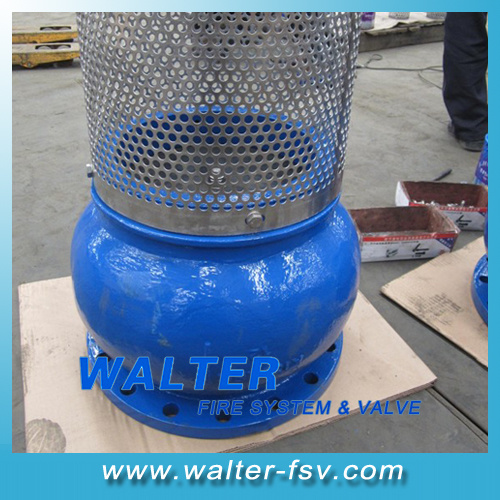 Cast Iron Water Pump Flanged Foot Check Valve with Strainer