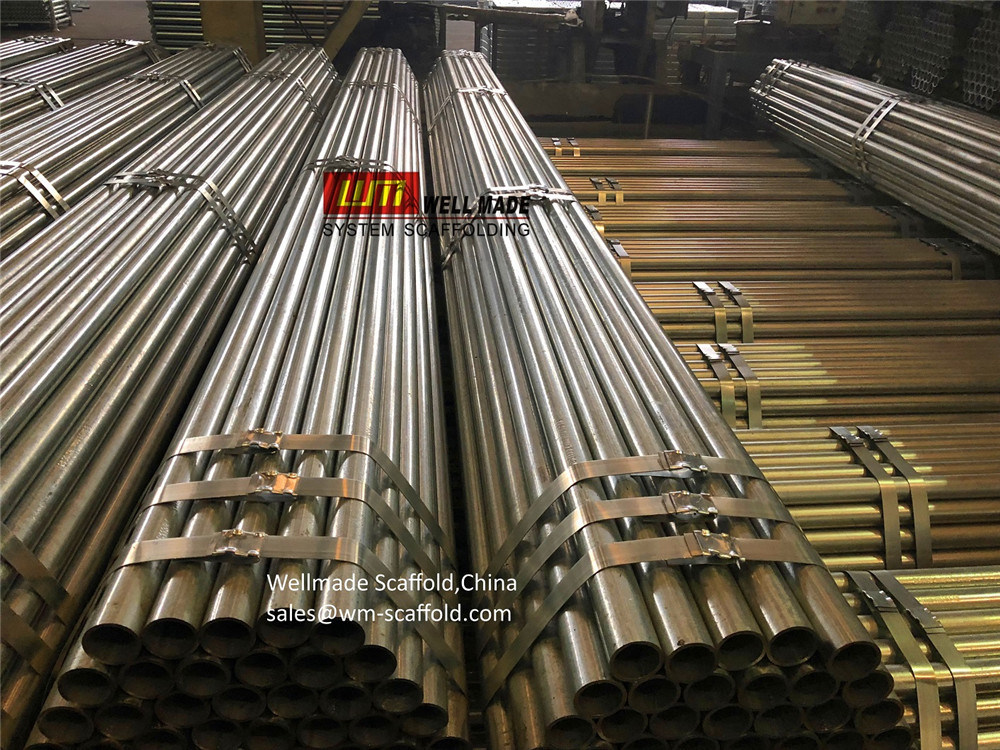 Scaffolding Poles Suspended Offshore Oil Gas Rigging Galvanized Steel Pipe