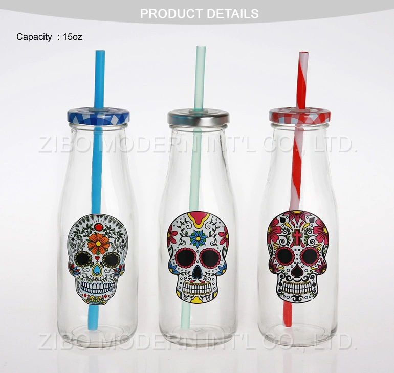 Wholesale Drinking Water Glass Bottles with Stoppers Metal Cap