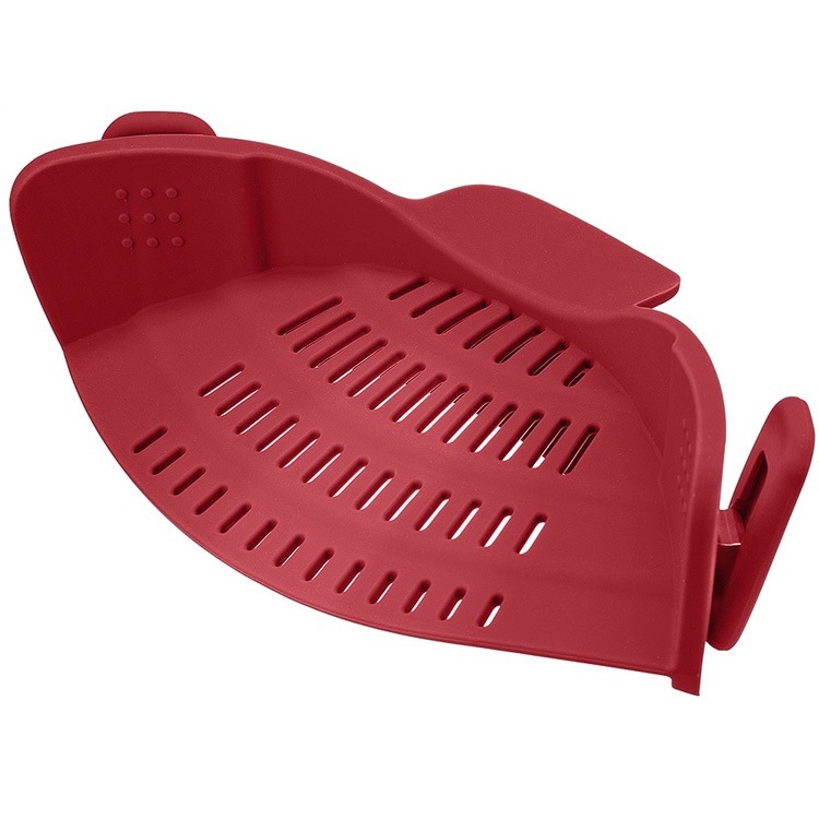 Silicone Kitchen Strainer Clip-on Colander Creative Kitchen Tool for Draining Liquid Fits All Pot Size (YB-AB-005)