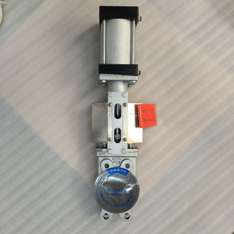 Double Action Pneumatic Knife Gate Valve with Metal Seated