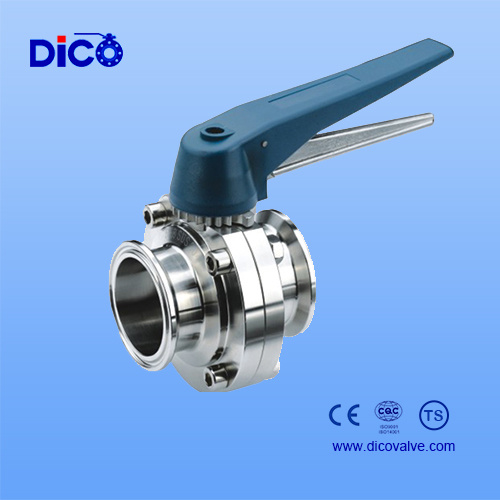 Sanitary Stainless Steel 3 Way Ball Valve with Clamp End