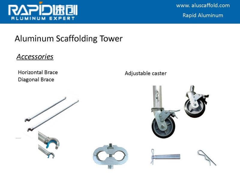 Aluminum Scaffold Steps Mobile Ringlock Frame Tubular Scaffolding System