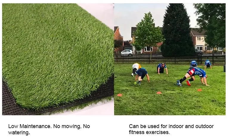 Green High Density Artificial Turf Non Infill Football Artificial Grass