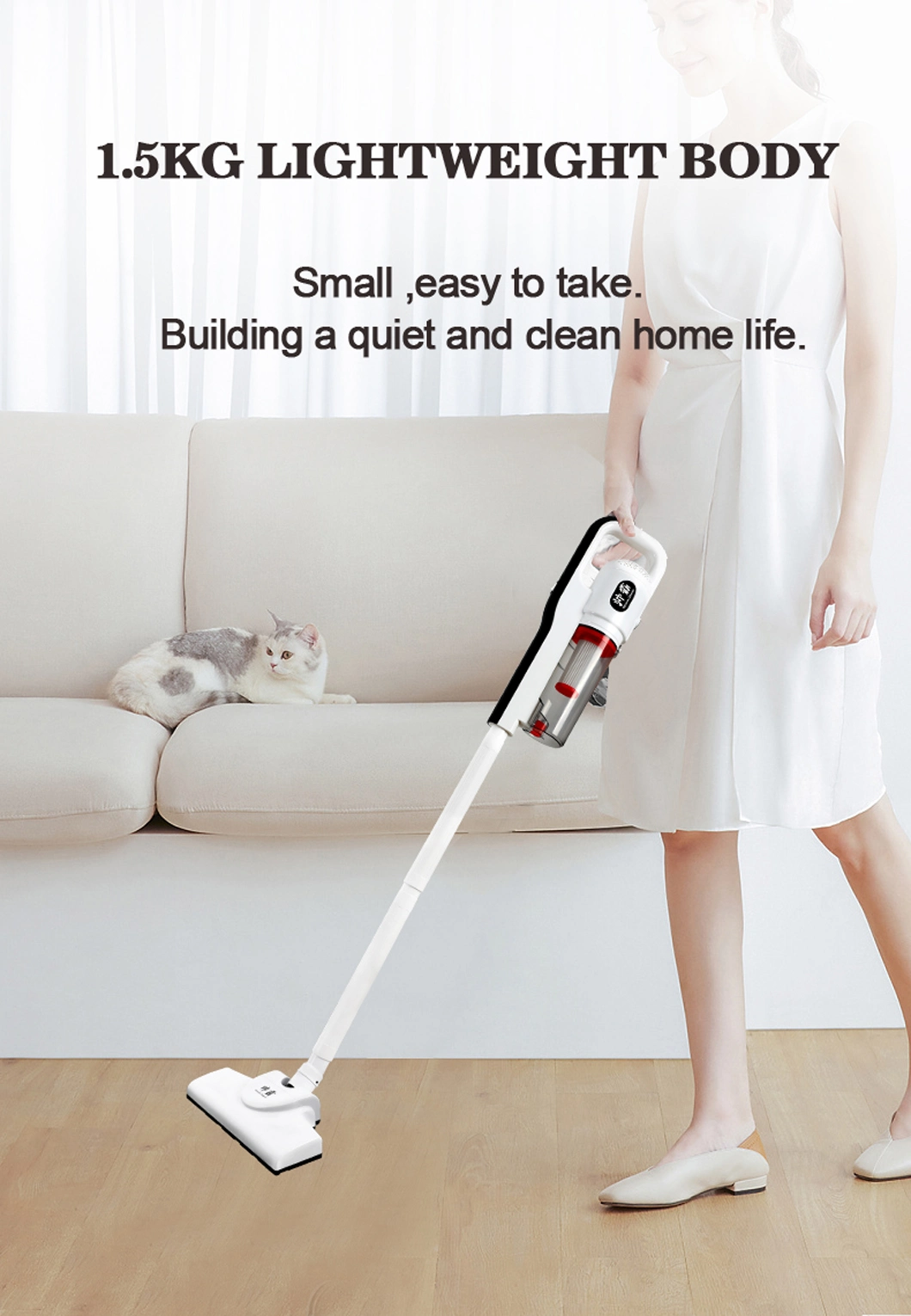 Home Aspirateur Bagless Cyclone Portable Rechargeable Handheld Wireless Cordless Floor Vacuum Cleaner
