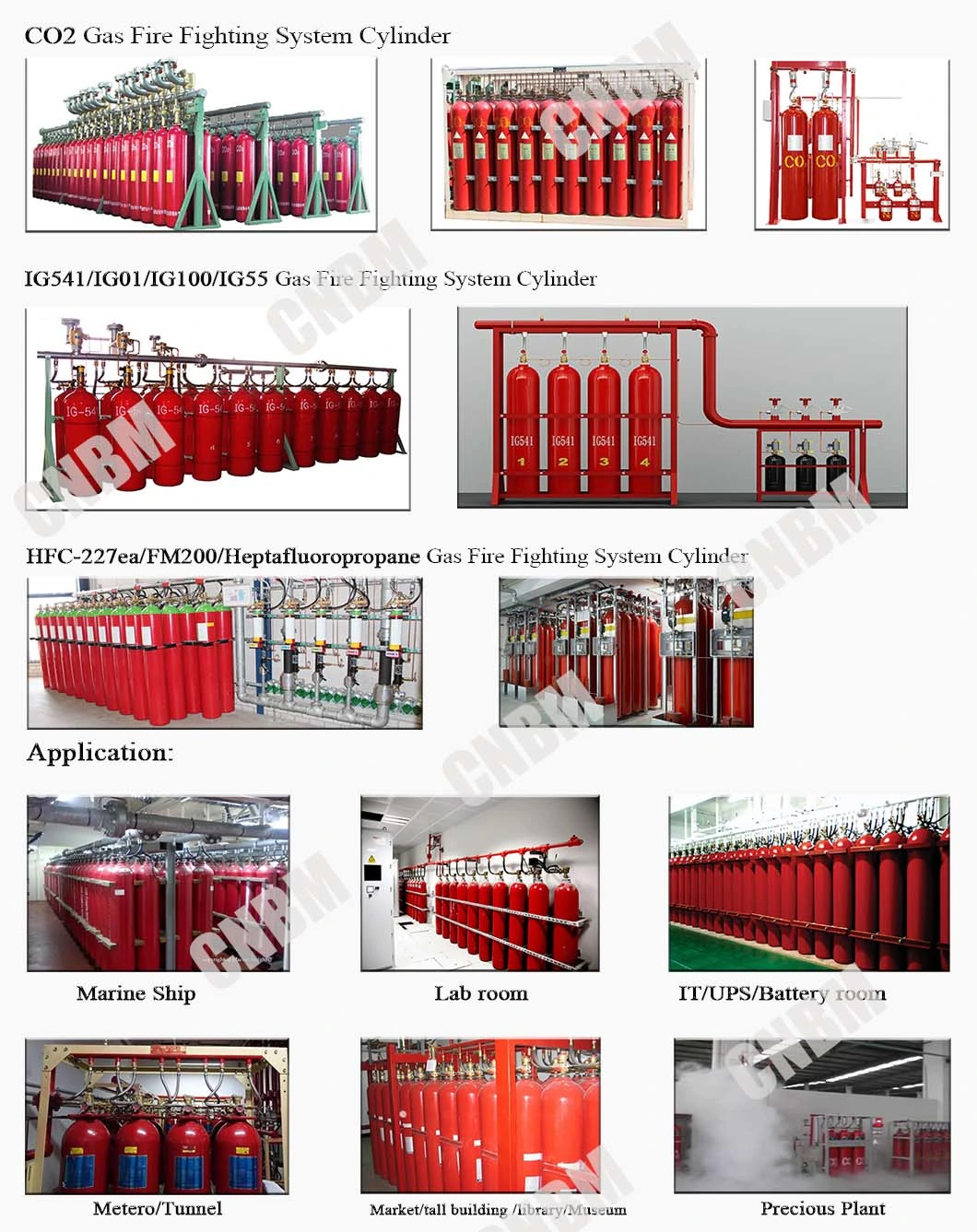 Big Capacity 279-87L Fire Fighting Gas Cylinder BV Approved CO2 Fire Extinguisher Cylinder ISO9809-1 Standard Aerosol Fire Fighting Tank Container