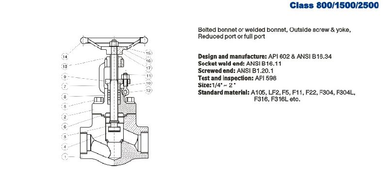 Forged Stainless Steel Screwed or Sw Globe Valve