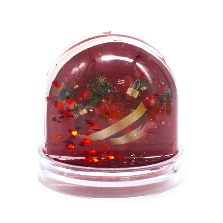 DIY Plastic Christmas Water Globe Acrylic Photo Frame Snow Globe for Home Decor