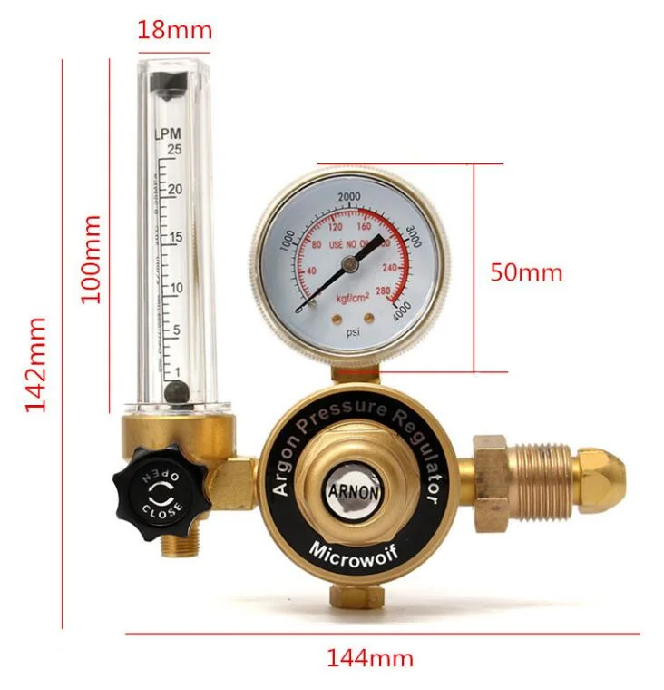 Durable Air Argon CO2 Pressure Gauge MIG TIG Regulator Flow Valve Control Reducer