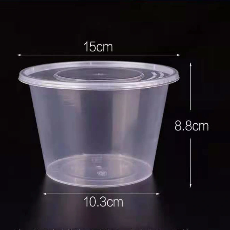 Takeaway Food Round Containers Transparent Plastic Disposable Storage Box Food Grade Fast Food