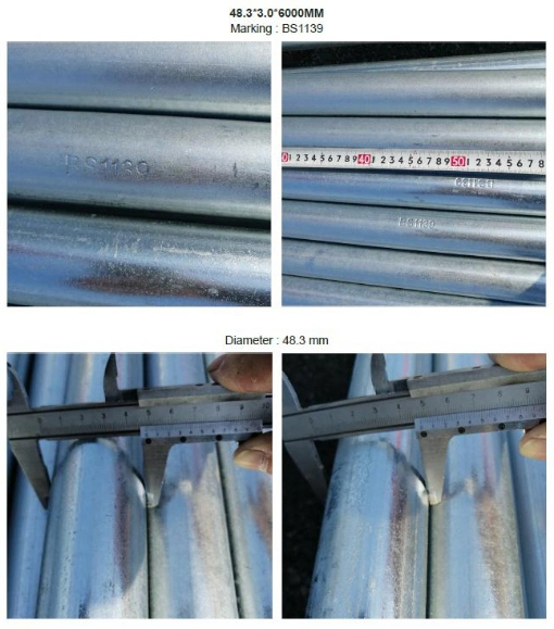 Aluminium Scaffold Dimensions China HDG Pipe Galvanized Q235 Q345 Weld Steel Tube for Scaffolding