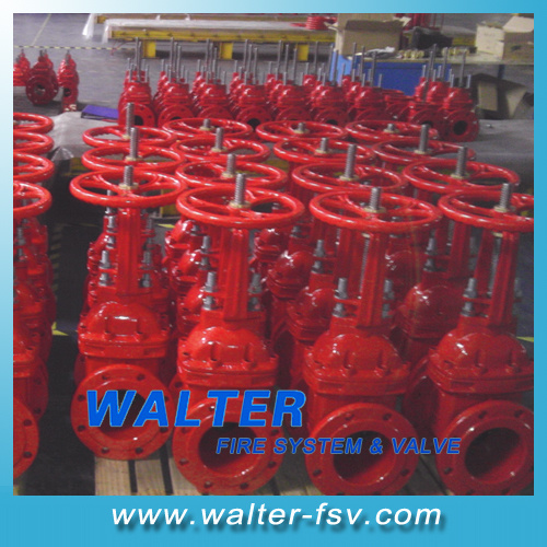 Soft Seal Red Handle Manual Firefighting Rising Stem Gate Valve