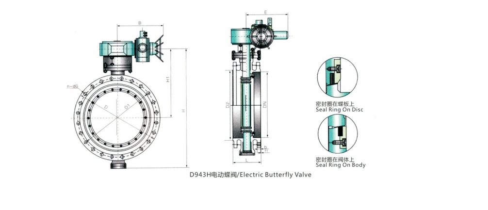 API609 ASME Fire-Resistant Flange Wcb Stainless Steel CF8 CF8m PTFE Sealing Flange Butterfly Valve