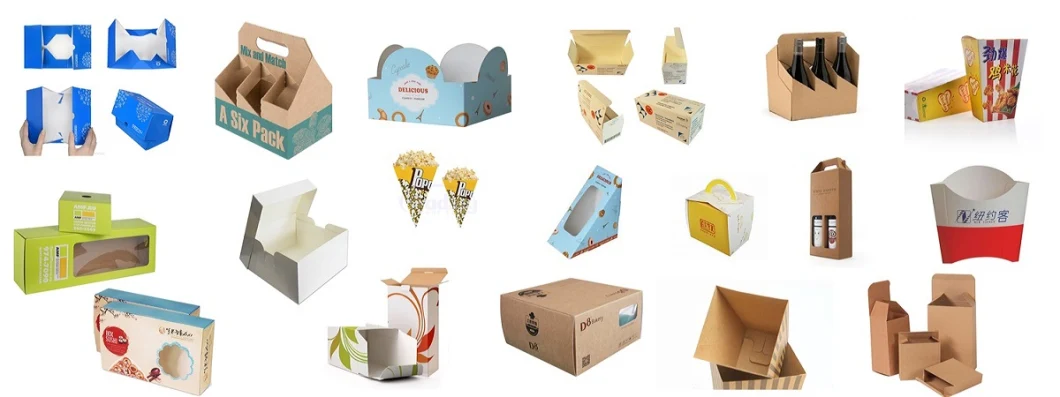 Take Away Food Box Making Machine Paper Box Folding Gluing Machine