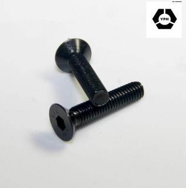 DIN7991 Carbon Steel Hex Socket Countersunk Screws with Black