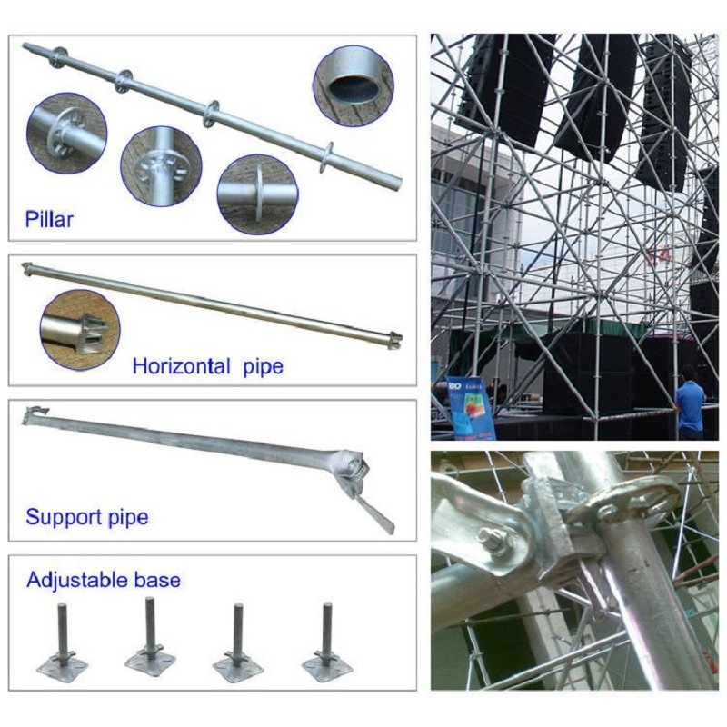 Outdoor Concert Used Galvanized Steel Layer Trusses Scaffolding