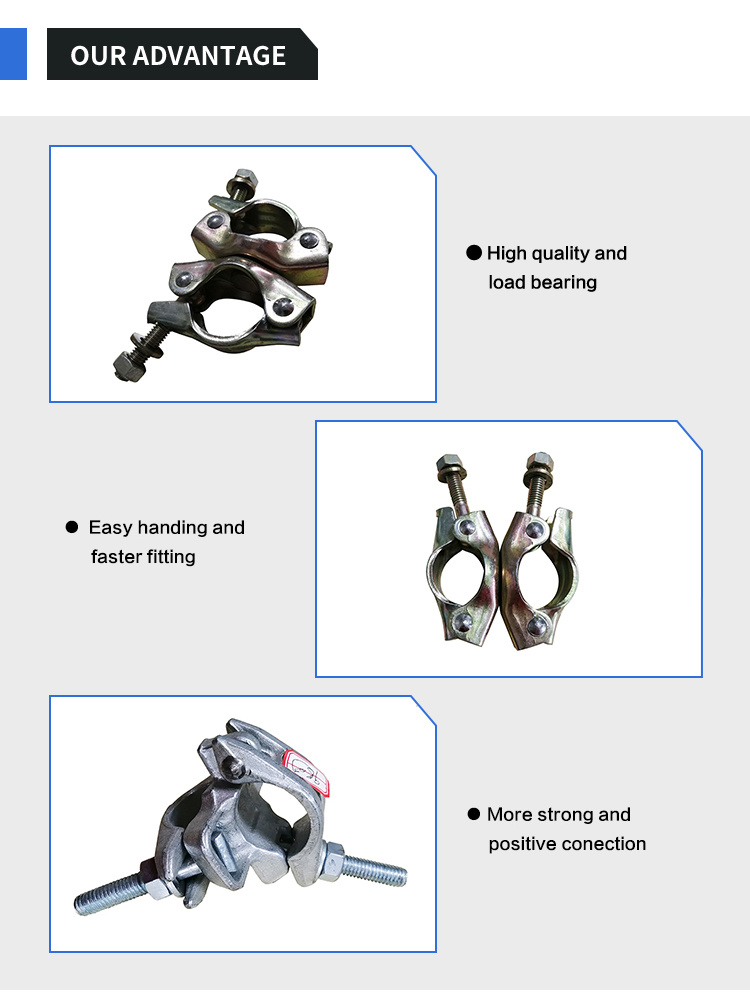 Pressed Swivel Double Coupler Types of Clamps Scaffold