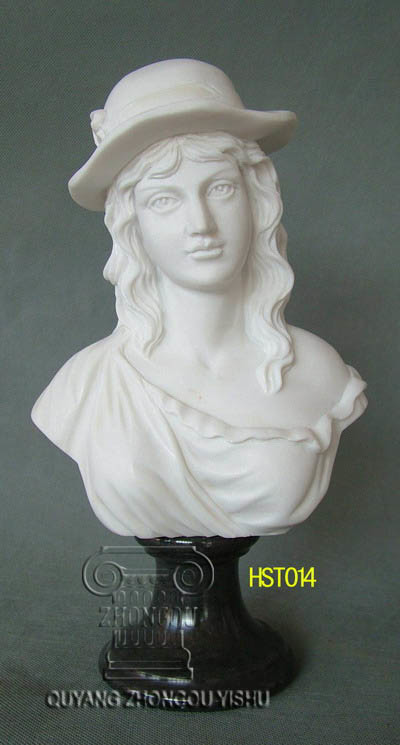 White Marble Bust for Table Decoration