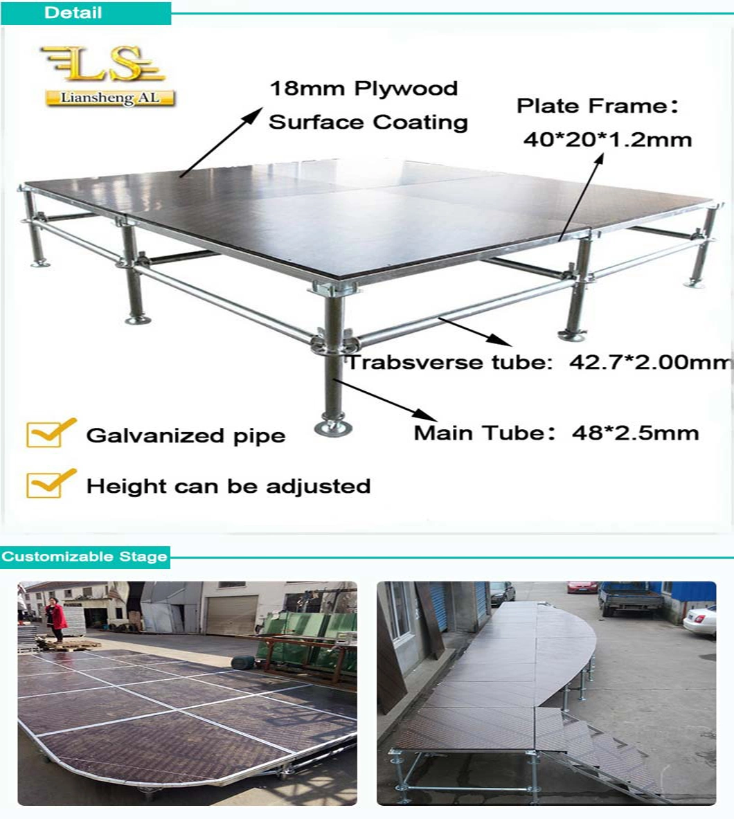 2018 Aluminum Stage Assemble Portable Stage Concert Stage Event Stage