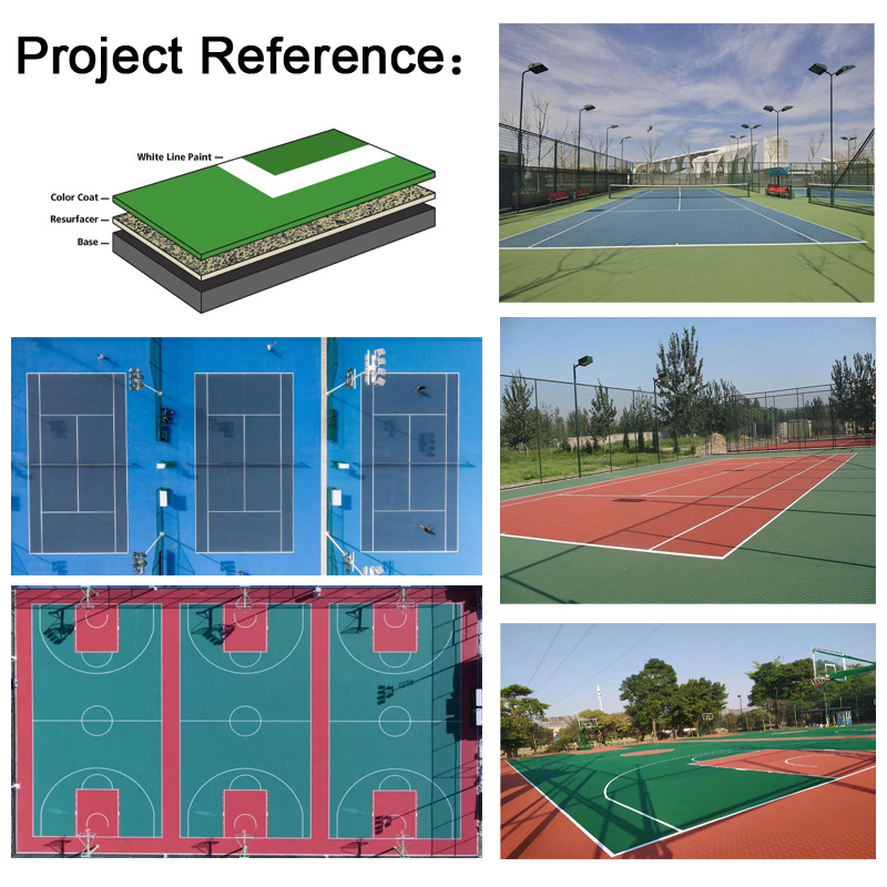 Professional Outdoor Outdoor Silicon PU Basketball Courts for Sports Flooring