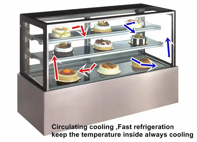 No Frost Saving-Energy Cake Cooler / Deluxe Commercial Cake Display Fridge
