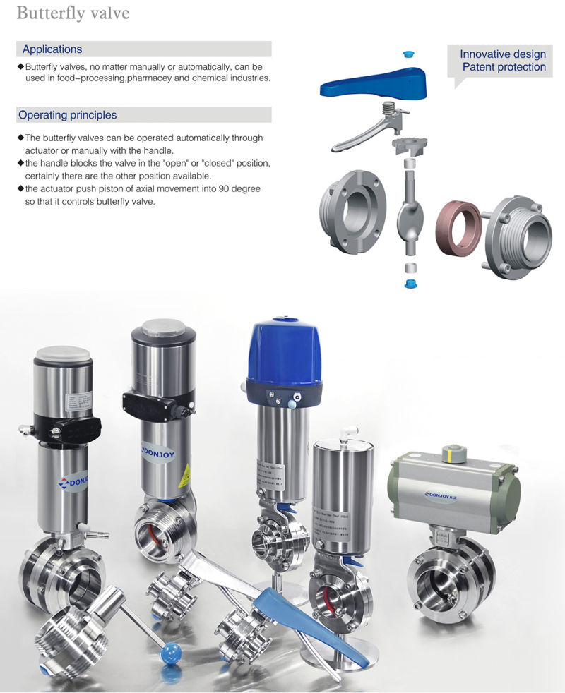 Donjoy Hygienic Mixproof Butterfly Valve with Intelligent Control