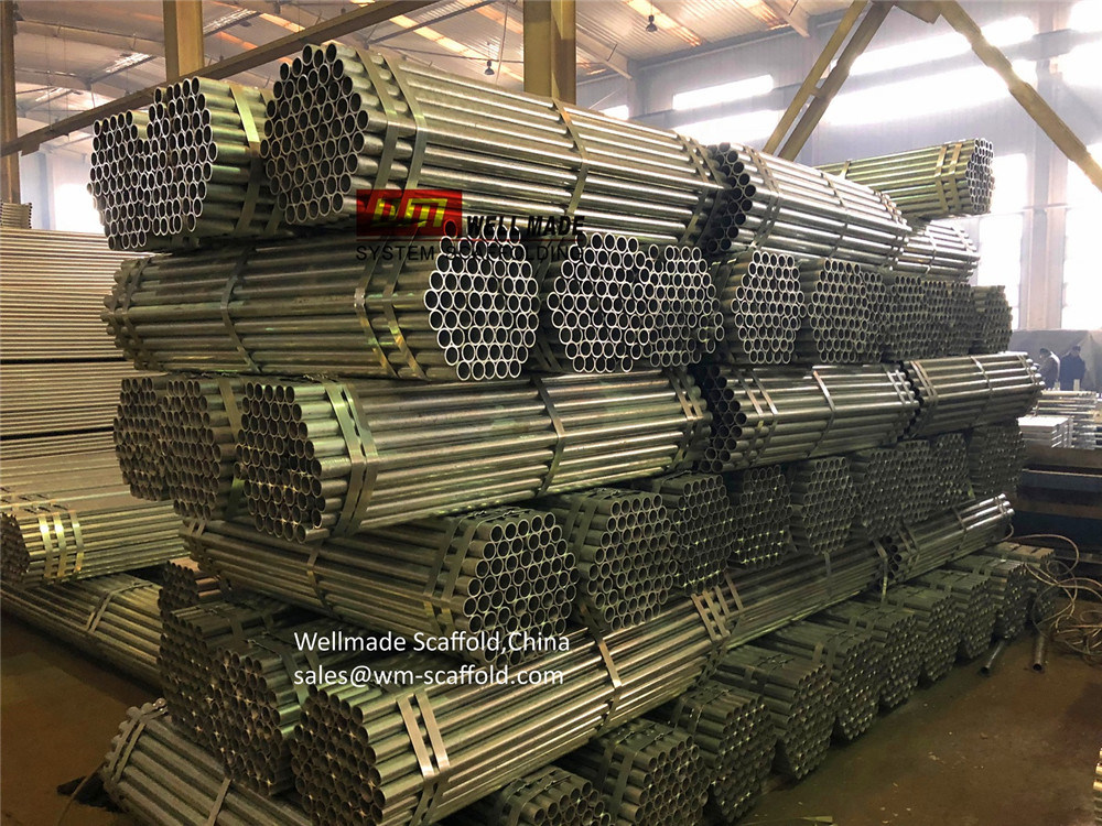 Scaffolding Poles Suspended Offshore Oil Gas Rigging Galvanized Steel Pipe
