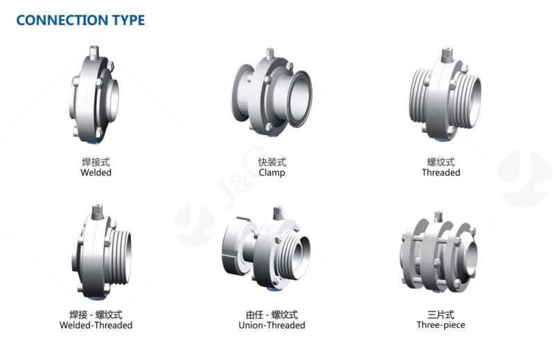 Sanitary Stainless Steel Tri Clamp Butterfly Valve with 12 Position Handle