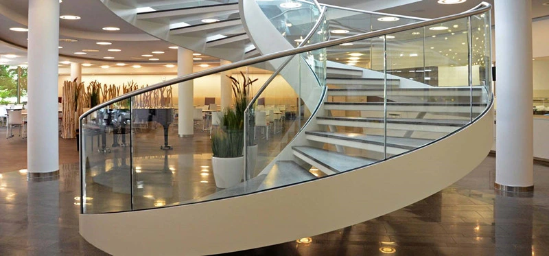 Extra Clear Curved Toughened Glass for Glass Railing From Glass Factory