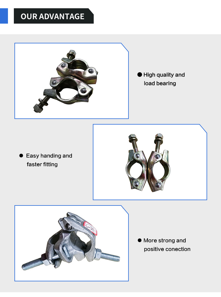 British Type Swivel Coupler Galvanized Scaffolding Fitting/ Steel Clamp/Drop Forged Couplers