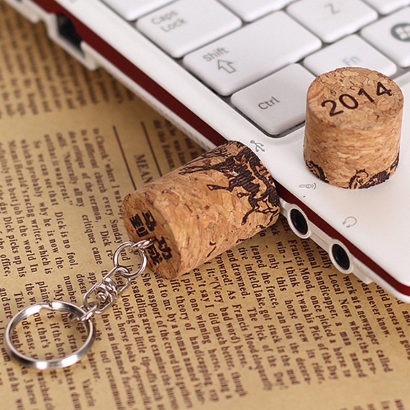 Natural Synthetic Cork Wine Bottle Stopper U Disk/USB Pen Drive