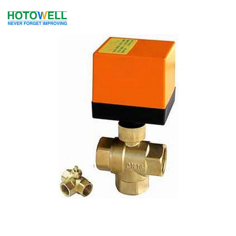 2/3 Way High Temperature Electric Actuated Brass Water Ball Valve