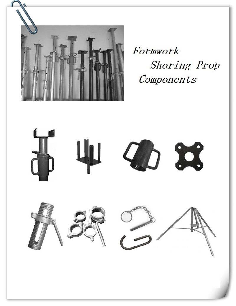 Adjustable Galvanized Painted Scaffold Shoring Jack/Formwork Push Pull Scaffolding Steel Prop