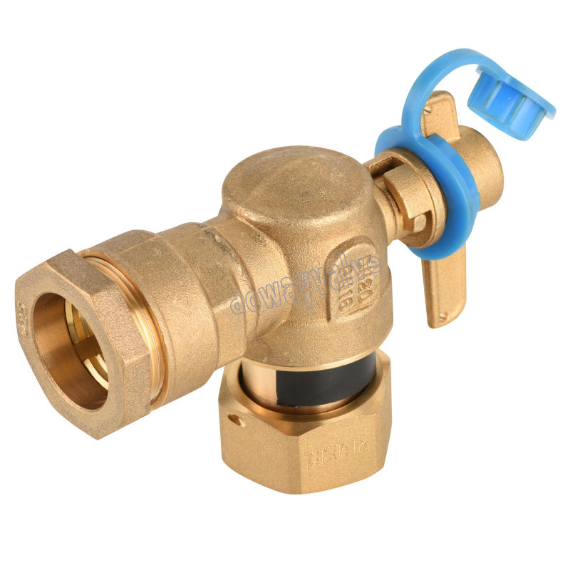 Cw612n Brass Anti-Theft Lockable Water Meter Ball Valve with Plug