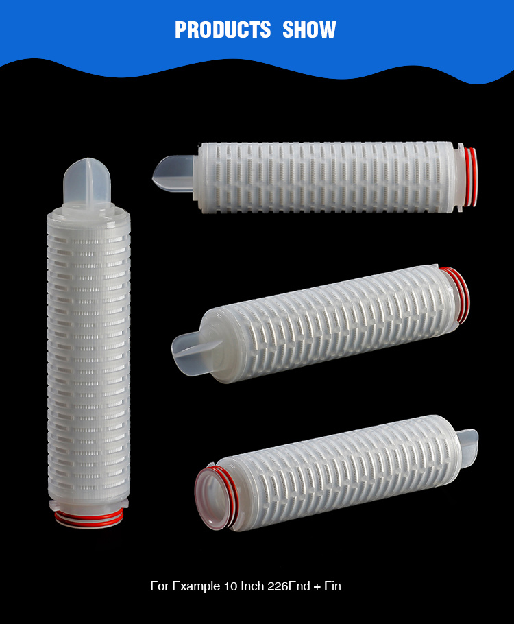 Darlly Sth Series Hydrophobic PTFE Membrane Pleated Filter Cartridge for Electron Industry