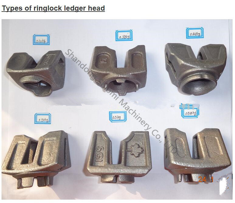 Ringlock Scaffolding Parts Ledger Head and Brace Head