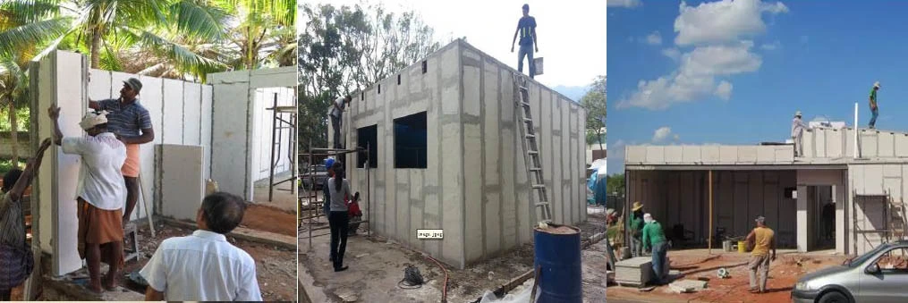 Load Bearing Vertical Concrete Green Fireproof 90mm EPS Sandwich Cement Wall Panel for Hospital/School/Bedroom