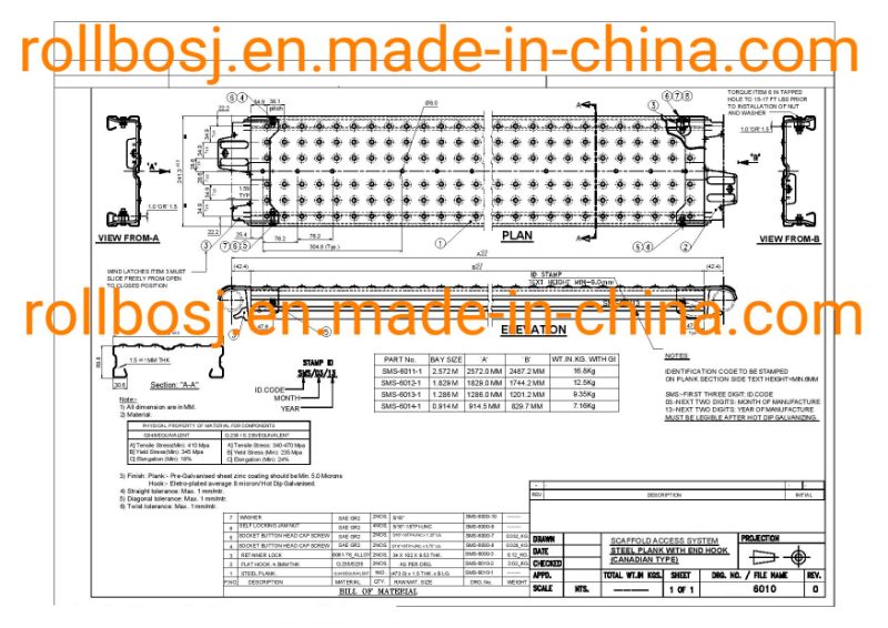 Metal Steel Scaffold Boards Planks Roll Forming Machine