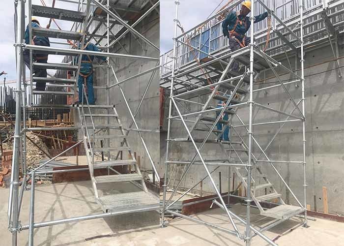 Universal Ringlock Stair Scaffolding System for Deep Foundation Project