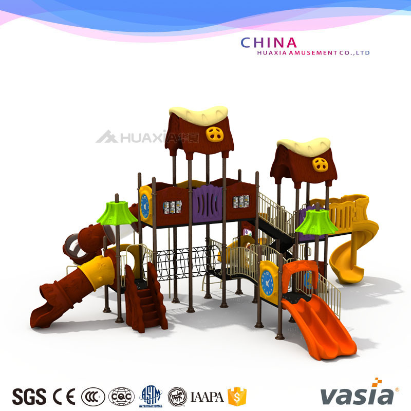 Engineering LLDPE, Galvanized Steel Material Outdoor Playground Equipment for Kids